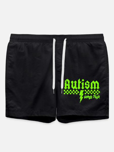 Autism awareness different different better - Swim Trunks - black
