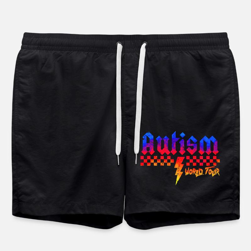 Autism awareness different different better - Swim Trunks - black