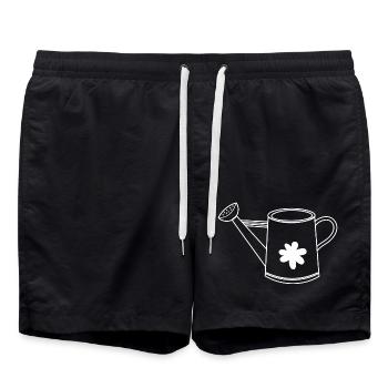 Watering Can Garden Drawn - Swim Trunks - black - Front - AI Model Male 185 light (185cm)