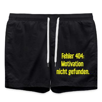 Error 404: Motivation not found - Swim Trunks - black - Front - AI Model Male 185 light (185cm)
