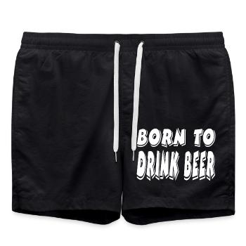 Beer - Swim Trunks - black - Front - AI Model Male 185 light (185cm)