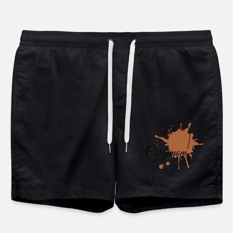 Corgimom Splash - Badeshorts - Schwarz