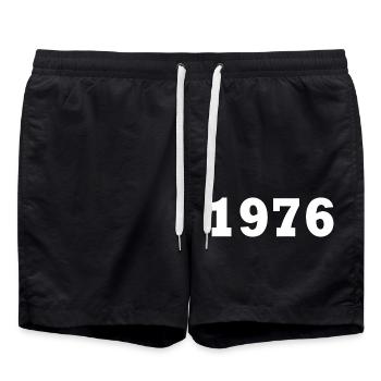 1976 - Badeshorts - Schwarz - Vorne - AI Model Male 185 light (185cm)