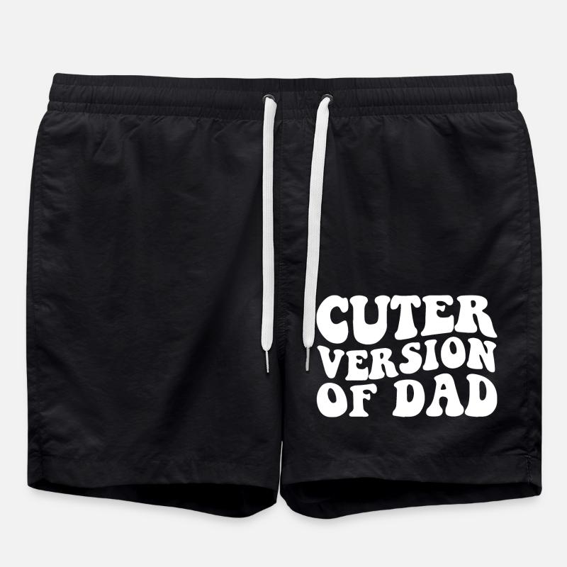 Cuter Version of Dad - Swim Trunks - black