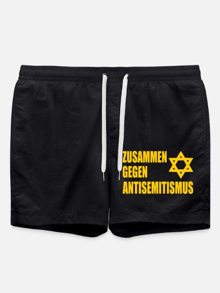 zusammen gegen antisemitismus - Badeshorts - Schwarz