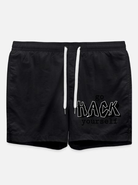 Go hack yourself - Swim Trunks - black