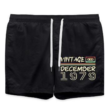 1979 Décembre 1979 Jubilé Décembre 1979 - Short de bain - noir - Devant - AI Model Male 185 light (185cm)