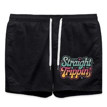 Straight Trippin' 4 - Badeshorts - Schwarz - Vorne - AI Model Male 185 light (185cm)