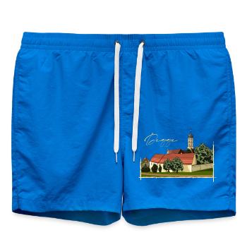 Mönchsdeggingen // Illustration - Badeshorts - Cobalt blue - Vorne