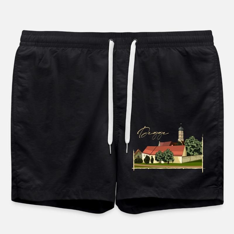 Mönchsdeggingen // Illustration - Swim Trunks - black