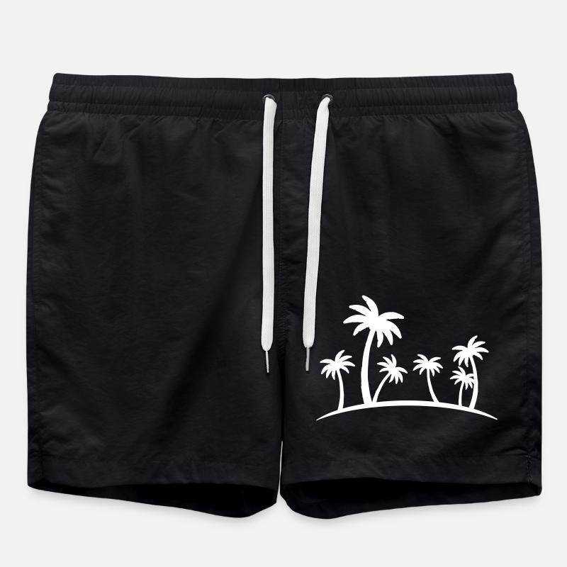 Palm trees - Swim Trunks - black