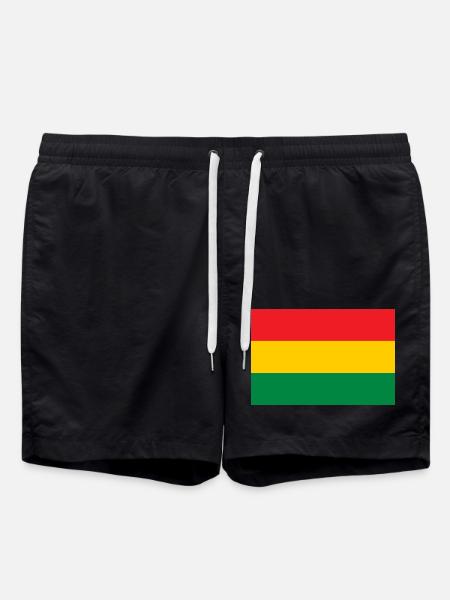Flag of the Reggae Rasta Jah Rastafari Roots - Swim Trunks - black