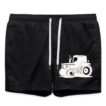 Tracteur - Short de bain - noir - Devant - AI Model Male 185 light (185cm)