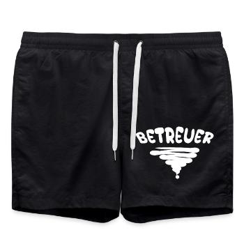 Caregiver as a profession - Swim Trunks - black - Front - AI Model Male 185 light (185cm)