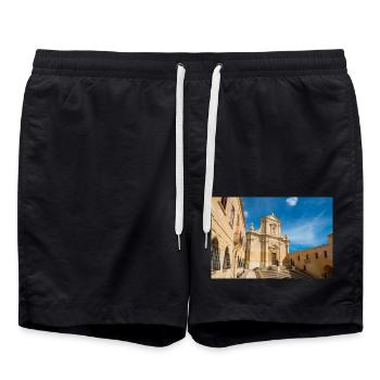 Gozo Kathedrale der Himmelfahrt Malta - Badeshorts - Schwarz - Vorne - AI Model Male 185 light (185cm)