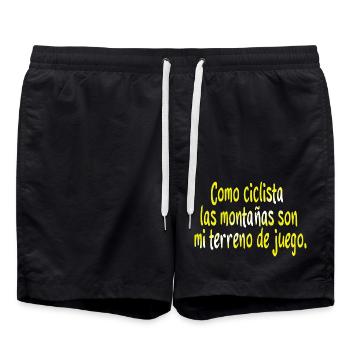 Vélo vélos bicyclette cycliste bike biker vtt 10 - Short de bain - noir - Devant - AI Model Male 185 light (185cm)