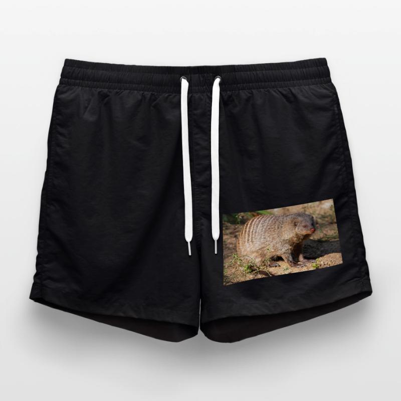 Gebänderte Manguste oder Zebramanguste Zebramanguste Badeshorts