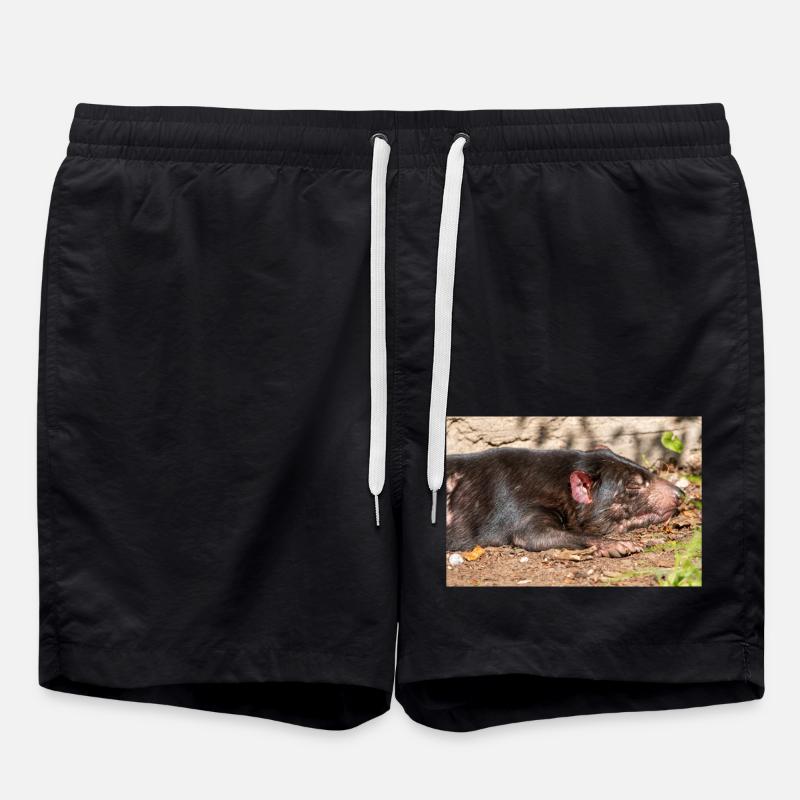 Tasmanian Devil (in german Beutelteufel) - Swim Trunks - black