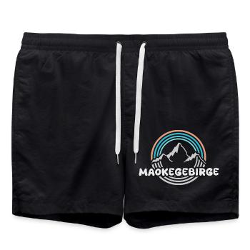 Mount Maoke Mountains - Swim Trunks - black - Front - AI Model Male 185 light (185cm)
