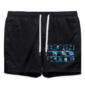 Born to Kite - Badeshorts - Schwarz - Vorne - AI Model Male 185 light (185cm)