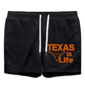 Le Texas, c’est la vie - Short de bain - noir - Devant - AI Model Male 185 light (185cm)