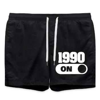 1990 - Swim Trunks - black - Front - AI Model Male 185 light (185cm)