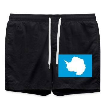 Antarctica - Swim Trunks - black - Front - AI Model Male 185 light (185cm)