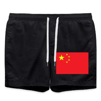 China - Badeshorts - Schwarz - Vorne - AI Model Male 185 light (185cm)