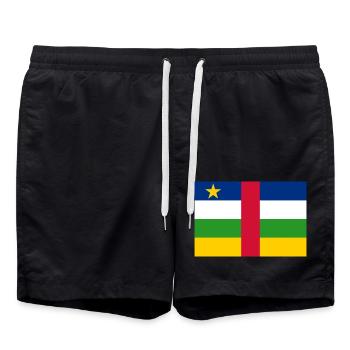 Central African Republic - Swim Trunks - black - Front - AI Model Male 185 light (185cm)