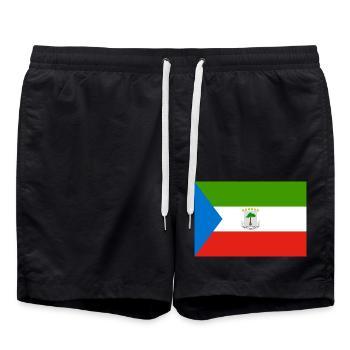 Equatorial Guinea - Swim Trunks - black - Front - AI Model Male 185 light (185cm)