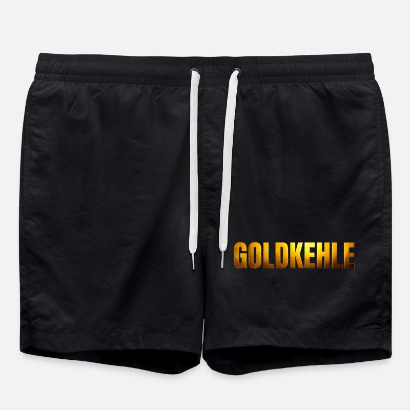 lettres dorées Goldkehle - Short de bain - noir