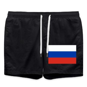 Russia - Swim Trunks - black - Front - AI Model Male 185 light (185cm)