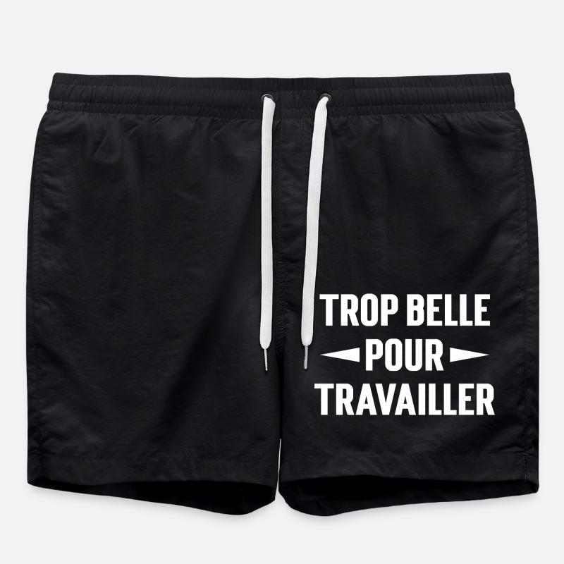 Trop belle pour travailler - Short de bain - noir