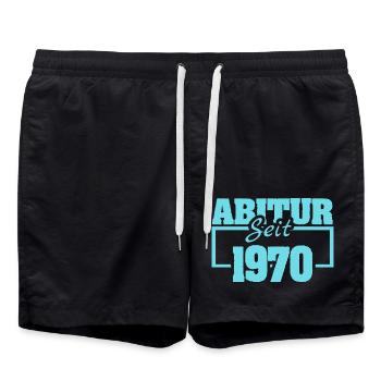 Abitur 1970 - Swim Trunks - black - Front - AI Model Male 185 light (185cm)