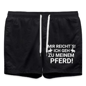 J’en ai assez du cheval - Short de bain - noir - Devant - AI Model Male 185 light (185cm)