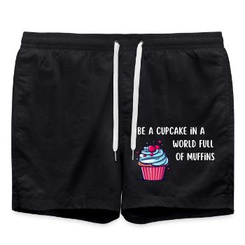 Soyez un cupcake - Short de bain - noir - Devant - AI Model Male 185 light (185cm)