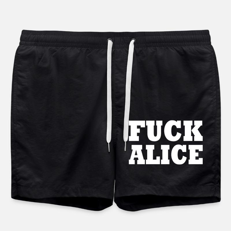 Fuck alice - Badeshorts - Schwarz