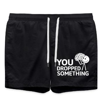 You Dropped Something 17 - Badeshorts - Schwarz - Vorne - AI Model Male 185 light (185cm)