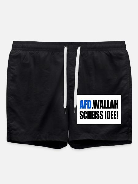 Afd wallah scheiss idee - Badeshorts - Schwarz