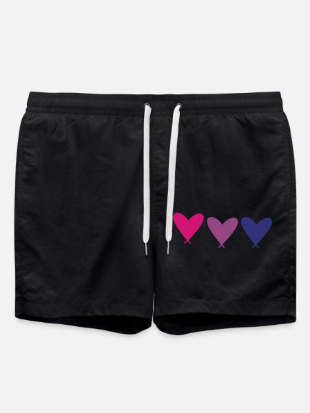 BiHearts - Badeshorts - Schwarz