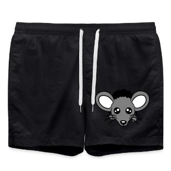 Trou de souris Trou de souris Trou de souris Peeps Mignon Drôle Bande dessinée - Short de bain - noir - Devant - AI Model Male 185 light (185cm)