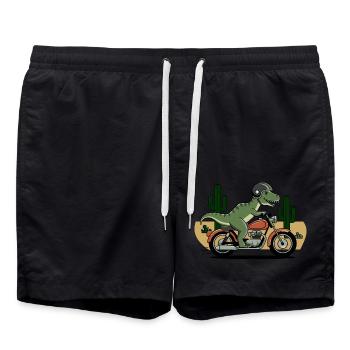 T-Rex à moto - Short de bain - noir - Devant - AI Model Male 185 light (185cm)