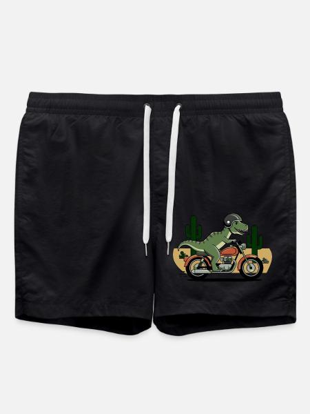 T-Rex à moto - Short de bain - noir