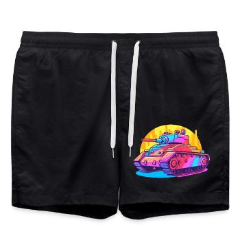 Colorful Tank - Art Tank - Swim Trunks - black - Front - AI Model Male 185 light (185cm)