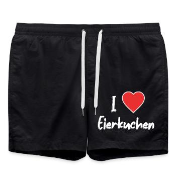 J’adore les crêpes Design amusant que j’adore - Short de bain - noir - Devant - AI Model Male 185 light (185cm)