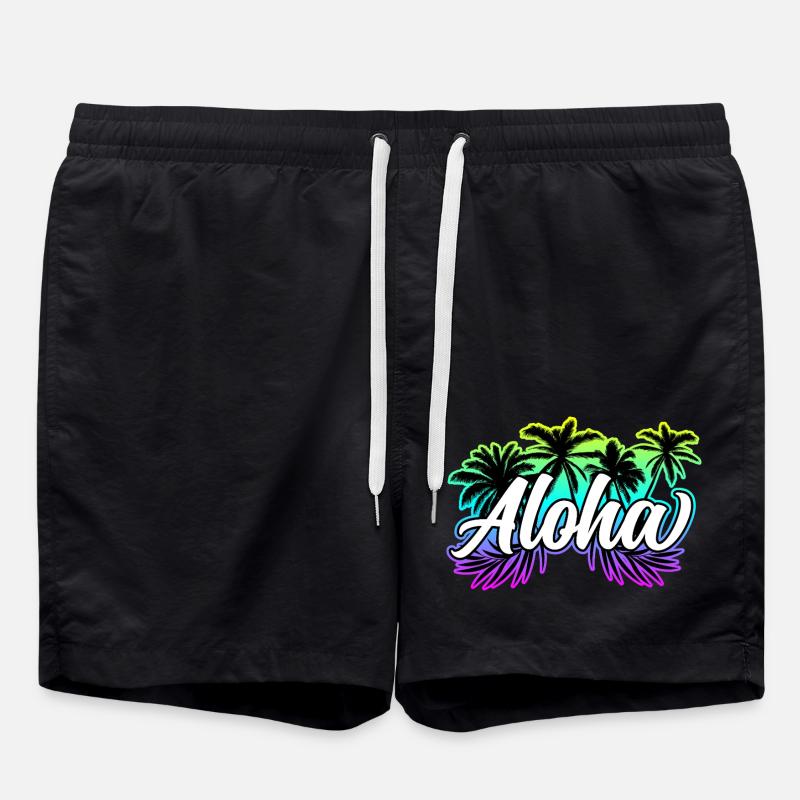 Aloha Holiday Hawaii Gift - Swim Trunks - black