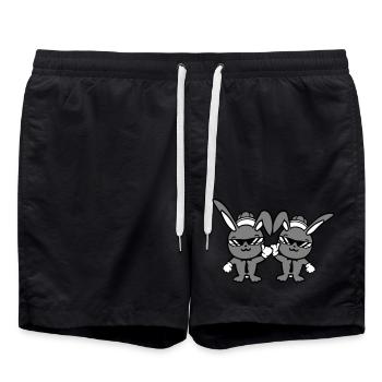 2 Bunnies Lunettes de soleil Cappy Tie Beanie Friends - Short de bain - noir - Devant - AI Model Male 185 light (185cm)
