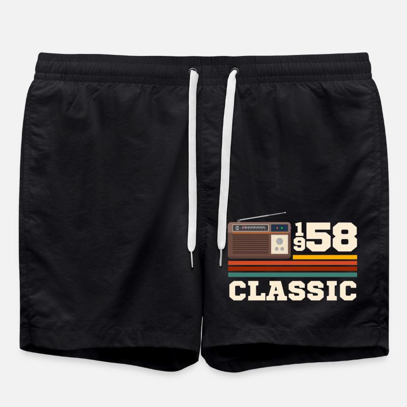 Anniversary 1958 retro classic - Swim Trunks - black