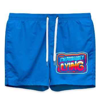 I'm Probably Lying 12 - Badeshorts - Cobalt blue - Vorne