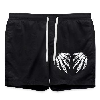 krallen 2 - Badeshorts - Schwarz - Vorne - AI Model Male 185 light (185cm)